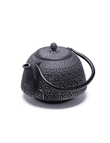 THÉIÈRE FONTE DE CHINE - HUASHU 1,3 L - NOIRE/ARGENT