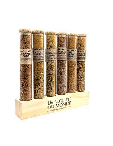 Coffret cadeau tubes d'épices et support N°18 - Ideal pour Noël